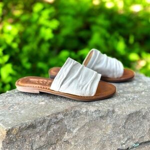 Musse & Cloud Kennice Slip On Leather Flat Mules Slides Sandals, EU40 Size 9/10